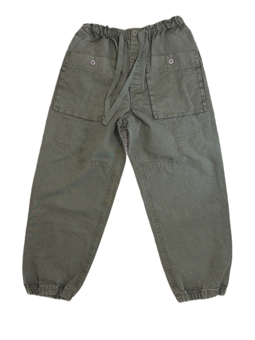 Free People River Stone Drawstring Cargo Joggers with Barrel Legs - Picture 8 of 12
